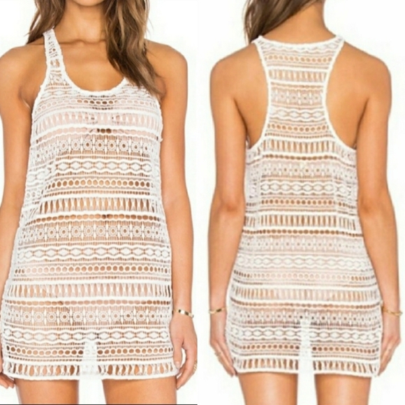 Tavik Crochet Cover-up Tank Dress Size L - Picture 3 of 8